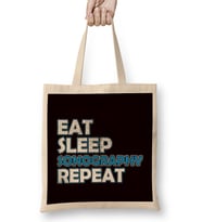 Eat Sleep Sonography Sonographer Ultrasound Echography Bez Çanta Uzun Saplı