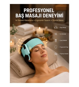 Mey İthalat® Isıtmalı Baş Masaj Aleti Rahatlatıcı ve Stres Giderici Tasarım Yeni Nesil