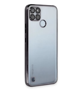 Newface Realme C25Y Kılıf Razer Lensli Silikon - Siyah