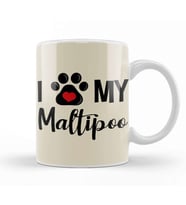 I Love My Maltipoo Kupa Bardak Porselen
