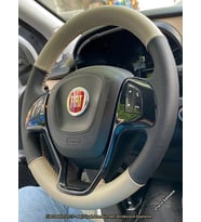 Fiat Doblo D4 Araca Özel Direksiyon Kılıfı (KREM DERİ BEJ DEĞİLDİR) (Karışık)