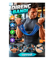 Çok Amaçlı Fitness Direnç Lastiği – Saplı Ev Egzersiz ve Antrenman Bandı
