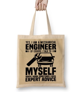 Yes I Am A Mechanical 01 Bez Çanta Uzun Saplı