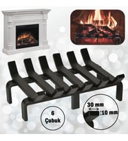 Şömine Izgarası 6 Çubuklu 36 cm x 32 cm Ekstra Dar Gözlü Izgara