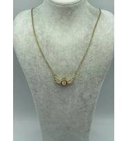 Çelik Gold Kanatlı Kalp Kolye - 25-ctr87