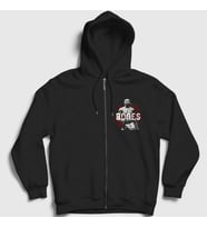 Presmono Unisex Siyah Bones Jon Jones Mma Ufc Fermuarlı Kapüşonlu Sweatshirt 426983tt