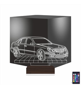 Luvivia Mercedes Araba C Seri Kişiye Özel 3D Lamba - Masa Gece Lambası