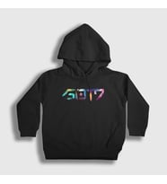 Presmono Unisex Çocuk Siyah Nebula K-Pop Got7 Kapüşonlu Sweatshirt 409210tt