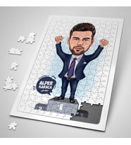 Kişiye Özel Hediye 240 Parça Bir Numara Erkek Karikatürlü Puzzle