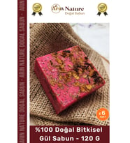 #gülsabunu %100 Doğal Güzel Kokulu El Yüz Saç Vücut Orijinal Bitkisel Gül Sabunu 120g - 6 Adet