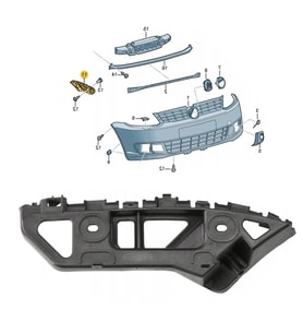 Vw Caddy Sağ Ön Tampon Braketi 2011-2015 2K5807184