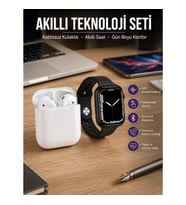 Mey İthalat® 2025 Model Akıllı Saat ve 2.Nesil TWS Bluetooth Kulaklık ANC Özelliği Amoled Ekran