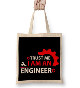 Trust Me I Am An Engineer Bez Çanta Uzun Saplı