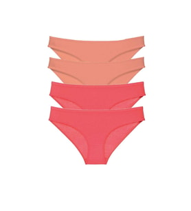Mulvxbrf Brf02 4 Adet Eko Set Likralı Kadın Slip Külot Pudra Fuşya (Mulvix)