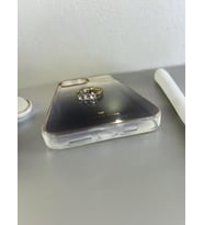 Phone 13 Pro Max Simli yüzüklü  telefon kılıfı (Siyah)