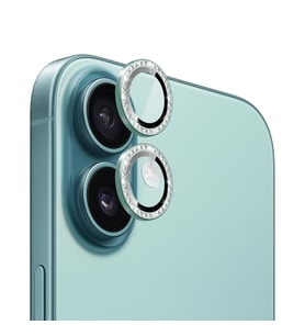 Microsonic Apple iPhone 16 Plus Tekli Diamond Taşlı Kamera Koruma Camı Yeşil (Yeşil)