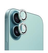 Microsonic Apple iPhone 16 Plus Tekli Diamond Taşlı Kamera Koruma Camı Yeşil (Yeşil)