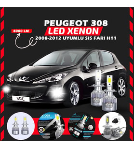 Peugeot 308 2008-2012 Sis Farı Uyumlu Şimşek Etkili Led Xenon Performance Series H1