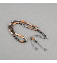 Galalit Alpaka Püsküllü Kapsül Kesim 7x12mm Tesbih