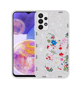 Galaxy A33 5G Kılıf Desenli Sert Silikon Zore Mumila Kılıf White Rabbit