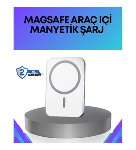 Mey İthalat® 360° Döner Başlıklı MagSafe Araç Telefon Tutucu Hızlı Şarjlı