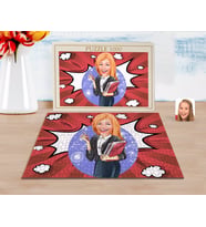 BK Gift Kişiye Özel Kadın Yönetici Karikatürlü 1000 Parça Profesyonel Puzzle-1