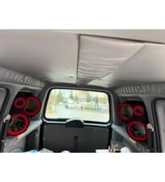 Volkswagen Caddy Kelebek Cam 2 Takım Kırmızı Halkalı Pandizot (Kırmızı-Siyah)