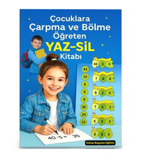 Çocuklara Çarpma ve Bölme Öğreten YAZ-SİL Kitabı
