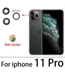 iPhone 11 PRO Arka Kamera Camı Lens Yapışkanlı