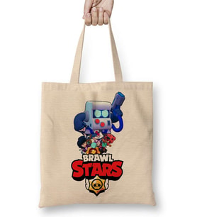 Brawl Stars Virüs 8 Bit Bez Çanta Uzun Saplı
