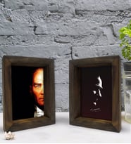 Bk Gift Atatürk Tasarımlı Dekoratif 2'li Doğal Masif Ahşap Çerçeve 15x20cm-4 (Beyaz)