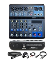 Midex MDX-06FXU Ses Mikseri Stüdyo Kayıt İçin 6 Kanal Ses Kartlı 99 DSP Efektli (+48V-USB-Bluetooth)
