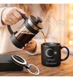Kişiye Özel Kupa Bardak Anahtarlık Polis Logo Seçenekleriyle  - Erkek Kadın Hediye Seti (Model 5)