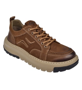 Guja Nubuk Deri Hafif Taban Erkek Spor Ayakkabı Sneaker GJ-25K552 CAMEL NUBUK