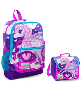 Coral High Mor Unicorn Baskılı Kız Çocuk İlkokul Çantası ve Beslenme Seti