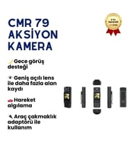 CMR79 Full HD Araç İçi Kamera  Gece Görüşlü, Geniş Açılı, Hareket Sensörlü Dash Cam