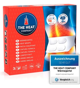 HEAT COMPANY Kemerli 12 Saat 4 Cepli Heatwrap Bel Isıtıcı tüm boyutlar için 80 cm den 170 cm S, XL Doğal