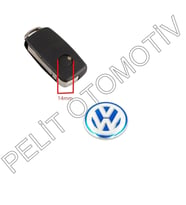 Volkswagen Anahtar Logosu (1 Adet 14MM) 3B0837891 Mavi