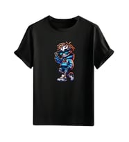 Animasyon Görselli  Unisex (Tshirt) Tişört (Siyah)