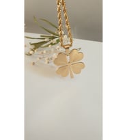 Çelik Kadın Kolye ÇELİK YONCA KOLYE KADIN 316L KARARMAZ RENK GARANTİLİDİR 14 K GOLD 60 CM İSİM YAZILABİLİR