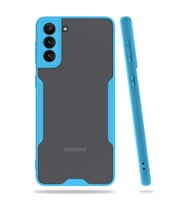 Samsung Galaxy S21 Plus Kılıf Platin Silikon - Mavi