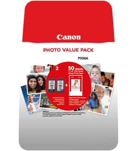 PG-46/CL-56 Orijinal PHOTO VALUE PACK 9059B003, 300 Sayfa Baskı, Kırmızı