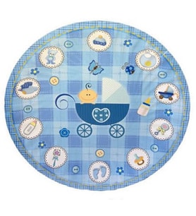 Bebek Figürlü Baby Shower Mavi 8 adet Tabak 23 cm-