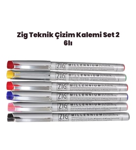 Zig Teknik Çizim Kalem Set 2 6lı 0,5mm