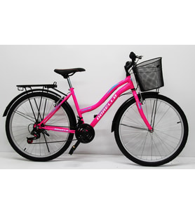 Dorello Bisiklet 2650 Model 26 Jant Bisiklet Çamurluk Bagaj Sepetli Pembe Lady Model