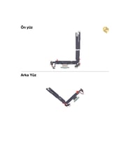 iPhone 16 Plus Şarj Bordu Soketi Filmi Fleksi Ctc Flex Bondu Mikrofonu (Yeşil) Şarj bordu şarj film kablosu şarj soketi bağlantı kablosu