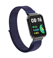 Microsonic Xiaomi Redmi Watch 2 Lite Hasırlı Kordon Woven Sport Loop Lacivert