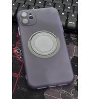 iPhone 11 Uyumlu Mor Renkli Yarı Şeffaf İnce Sert Kapak Kılıf Kamera Lens Korumalı