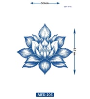 Küçük Lotus 5 cm Minimal geçici Dövme Yarı Kalıcı Geçici Dövme