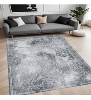 Eliana Home Dijital Baskı Yıkanabilir Kaymaz Taban Salon Halısı Ve Yolluk LN145-FNL450 (Gri)